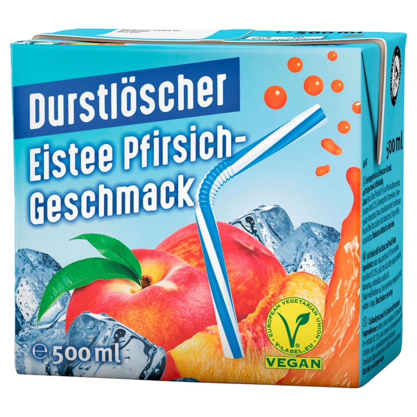 Durstlöscher Eistee Pfirsich-Geschmack 0,5l
